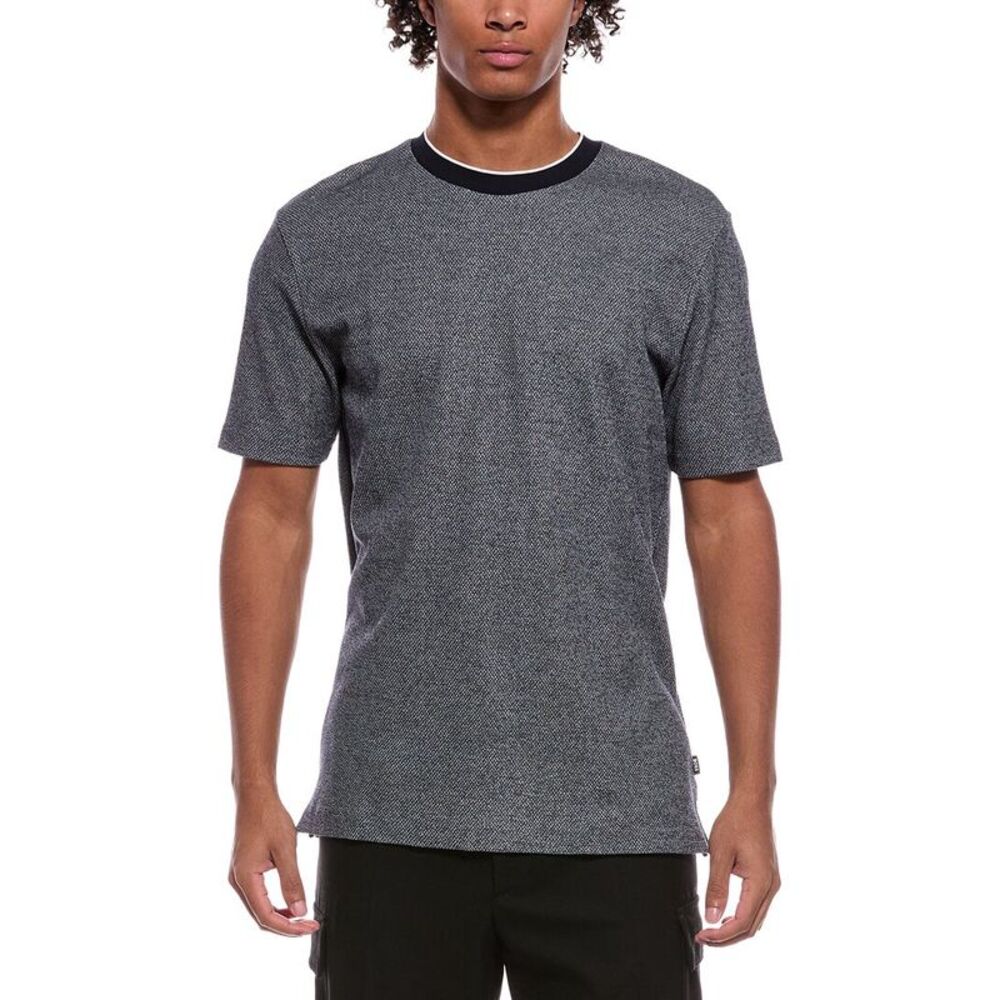 Hugo Boss Mens Boss H Thompson Textured T-Shirt, Blue